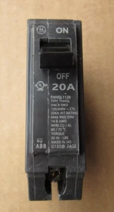 GE THHQL1120 Circuit Breaker 1P 20A 120/240V 22KA New Free Shipping - Picture 1 of 6