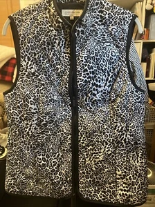 Jones New York Sport Damen Puffer Steppweste Größe L Leopard/Schwarz - Bild 1 von 4