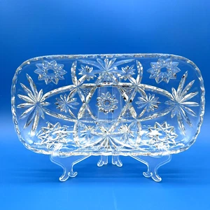 Vintage Anchor Hocking Early American Precut Glass Large Relish Dish 12" - Picture 1 of 5