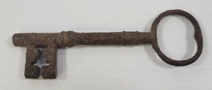*B29) Antique Iron Security Garden Jail Gate Skeleton Key - Picture 1 of 11