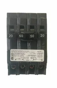 SIEMENS Q22050CT 20 Amp 1 Pole 50 Amp 2 Pole 240V Quad Circuit Breaker - Picture 1 of 4