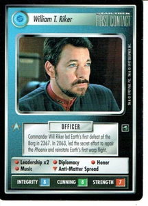 STAR TREK CCG FIRST CONTACT RARE CARD WILLIAM T. RIKER lp - Picture 1 of 1