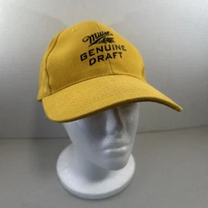 Vintage Miller Genuine Draft Mens Baseball Hat Yellow Cap ACME - Picture 1 of 7