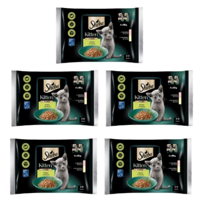 5x4x85g SHEBA Kitten Nassfutter Lachs und Huhn in Soße für Kätzchen getreidefrei - Bild 1 von 2