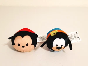 Disney Tsum Tsum MICKEY MOUSE & GOOFY Mini Stuffed Plush 3" - Picture 1 of 4