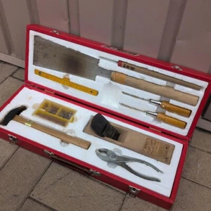 Kakuri Carpenter Tool set Hand plane hand saw etc With case Japanese Vintage - Picture 1 of 7