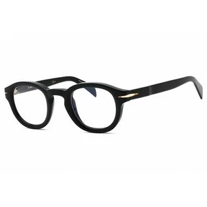 David Beckham Men's Eyeglasses Black Gold Round Plastic Frame DB 7069/BB 02M2 00 - Picture 1 of 2