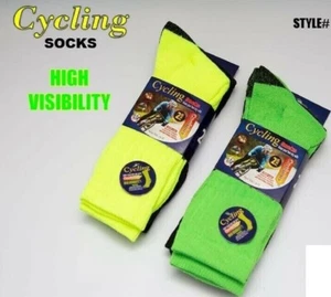 Cycling Socks Mens 2 Pairs Thermal Outdoor Sports Road Mountain Bike UK 6-11 - Picture 1 of 10