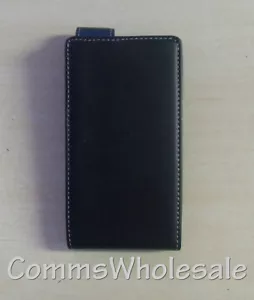 Works with Nokia Luxury Alpha Leather Flip Case For Nokia Lumia 900 - Picture 1 of 4