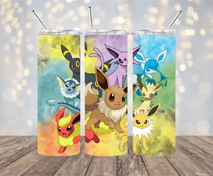 Pokémon Eevee Evolutions 20 oz Edelstahl Becher Handmade - Bild 1 von 1