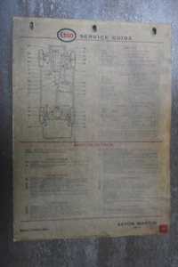 Aston Martin DB5 Service Guide Chart Car Automobilia Garage - Picture 1 of 4