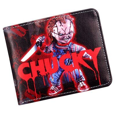 Film Horror Chucky Wallet Custodia Carta Di Credito Titolare Bifold Borsa • 8.48€