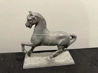 Antique Spelter Horse Statue "Dexter” Clock/Mantle Topper - Image 1 of 4