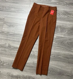 Spanx On The Go Pantaloni Dritti Slim alla Caviglia 20365R Bronzo Marrone Luminoso S - Foto 1 di 14