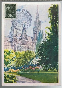 1947 - Autriche - Carte Maximum - Aquarelle -Mairie.F.Klecka -Allemagne-Réf.C.20 - Foto 1 di 1