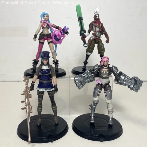 4pc League of Legends: Dual City Loose Action Figures- Ekko, Jinx, Caitlyn Cover