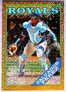 2023 Topps Chrome GOLD Mojo Refractor Card #75 of SALVADOR PEREZ /50 KC Royals - Bild 1 von 2