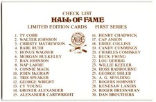 1980 Perez-Steele Hall of Fame Art Postcards First Series Checklist
