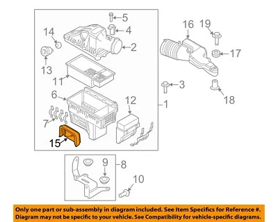 Manguera de conducto de tubo de admisión de filtro de aire Super Duty FORD OEM F-450 BC3Z9C675A Foto 1 de 2
