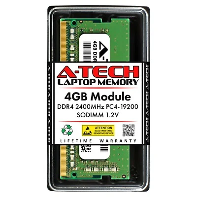 A-Tech 4GB DDR4 2400 PC4-19200 Laptop 260-Pin SODIMM Notebook Memory RAM 1x 4G - Image 1 of 4