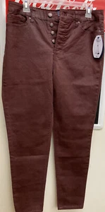 Scoop Essential Skinny Jeans, Women’s Size 8 Dark Wash Button Up 5 Pocket New - Picture 1 of 9