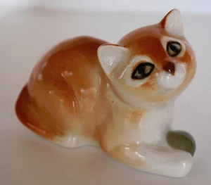 VINTAGE Lomonosov PORCELAIN Figurine CAT TAN@ - Picture 1 of 1