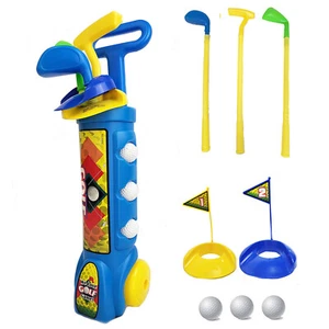 Kids Toddler Mini Plastic Golf Set Indoor Outdoor Sport Toy W/ Cart Clubs Balls - Picture 1 of 8
