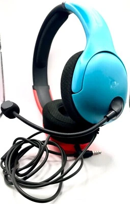 Auriculares para juegos PDP LVL40 azul/rojo sobre la oreja con cable para Nintendo Switch Foto 1 de 4