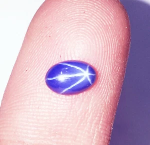 Natural 6 Rays Star Blue Sapphire 0.50 Ct Certified Loose Gemstone For Sale - Picture 1 of 7