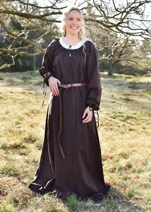 Mittelalterkleid, Unterkleid Braun, Ana Wikingerkleid Rollenspiel Kostüm - Bild 1 von 48
