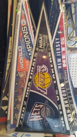 Los Angeles Lakers NBA Finals Rare Pennant Vs brooklyn nets kobe Bryant  champs Cover