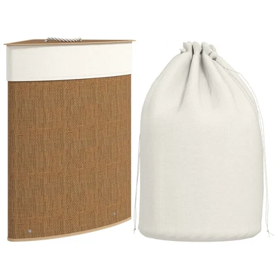 HOMCOM 55L Laundry Hamper with Removable Washable Liner Bag - Image 1 of 4