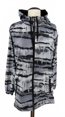 Chaqueta con Capucha DKNY Sport Ligera Reversible - Negra y Gris Foto 1 de 4