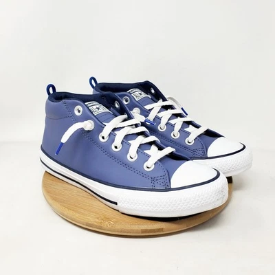 Converse All Star High Street Zapatos Niños 5 Azul Cuero Tenis Niñas Niños Foto 1 de 4