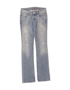 Jeans donna TALLY WEIJL bootcut effetto invecchiato EU 38 Medium W32 L34 blu BA10 - Foto 1 di 5