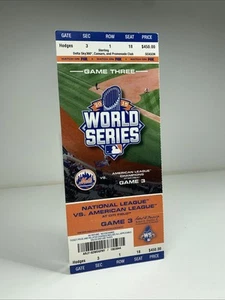 Mets Royals 2015 World Series Game 3 Full Ticket - Picture 1 of 6