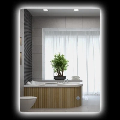 kleankin Specchio Bagno con LED Regolabili e Funzione Antiappannamento 70x50 cm - Immagine 1 di 4