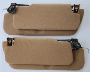 1995-2001 Ford Explorer Sun Visor Tan Brown LH RH Driver Passenger Dual Panel - Picture 1 of 21