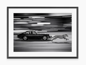 Póster Porsche - Impresión fotográfica de coche en blanco y negro, decoración de arte de pared de lujo - Imagen 1 de 3