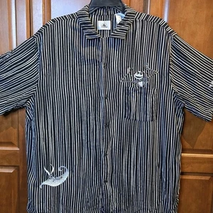 The Nightmare Before Christmas Disney Parks Button Camp Shirt Embroidered Sz XL - Picture 1 of 16