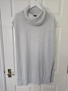 Phase Eight Kysa Knitted Tunic Size Large P2P 21" Light Grey Wool Blend Sleevele - Picture 1 of 10