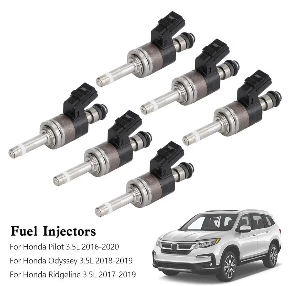 Inyectores de combustible 6 piezas aptos para Honda Pilot 3,5 L 2016-2020, Odyssey 3,5 L... Foto 1 de 4