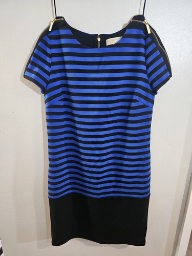 Abito donna Michael Kors blu e nero a righe taglia M