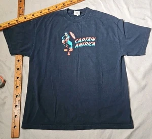 Marvel Comics 2006 Captain America Shirt Mens XL Navy Blue Graphic Promo Tee - Picture 1 of 11