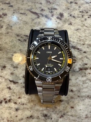 Oris Aquis Depth Gauge  - 01 733 7755 4154-SET MB Black Steel 45.8 - Image 1 of 4