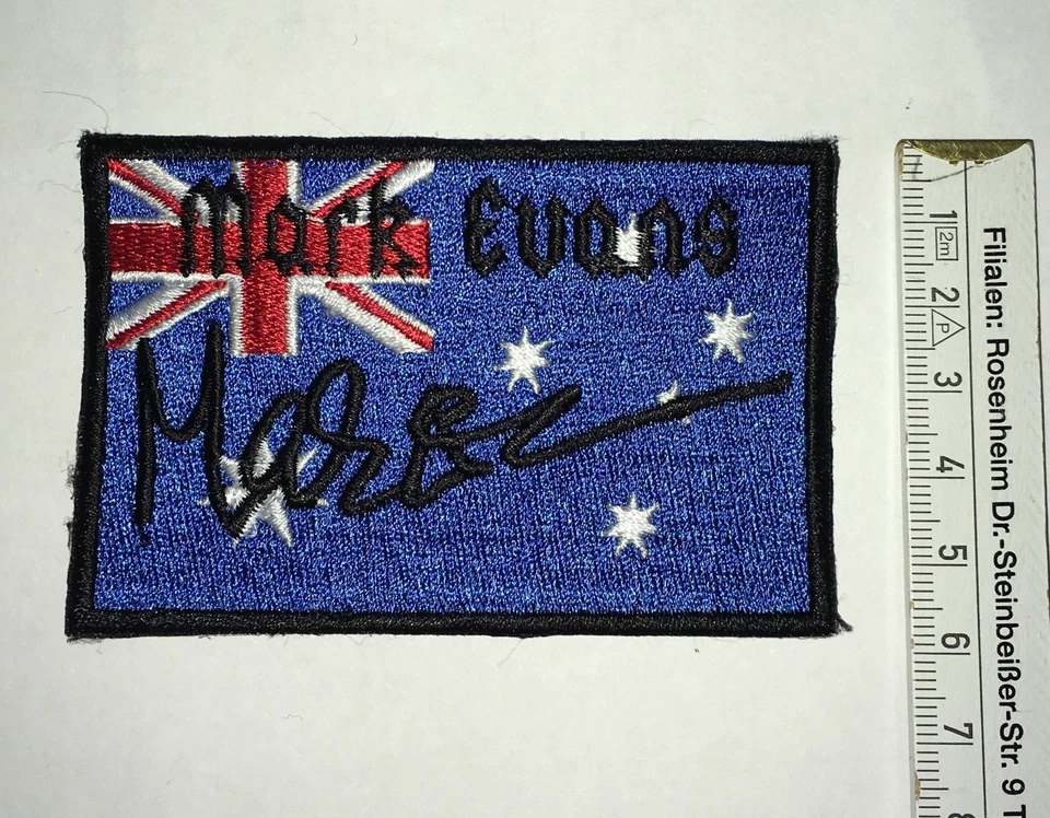 AC/DC  Patch (M246) Mark EvansF lagge mit Autogramm ungebraucht Neu - Bild 1 von 1