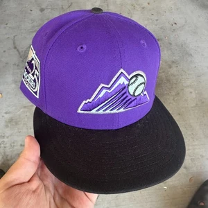 Size 7 5/8 Colorado Rockies 25th year Anniversary New Era 59Fifty Fitted Hat - Picture 1 of 3