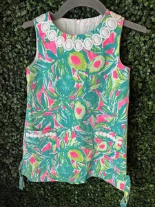 Lilly Pulitzer Girls Mini Classic Shift Dress w/ Pockets - Size 4 - Mint Cond - Picture 1 of 7