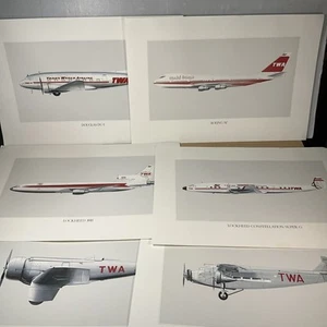 6 Vintage TWA prints 50 years of Service Photos - Picture 1 of 13