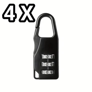 2 X Candado de bloqueo combinado miniatura de 3 dígitos numéricos impermeable negro para exteriores - Imagen 1 de 8